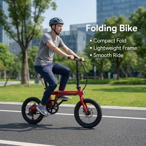 Vélo électrique pliable compact en aluminium de 16 pouces pour les trajets en ville et les déplacements du dernier kilomètre, moteur arrière 36V 250W - Product Image 1