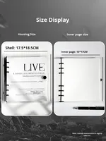 Cahier carré à couverture souple en PVC transparent planificateur de grille à feuilles mobiles cahier détachable pour les étudiants