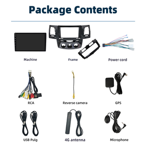 9 inch đài phát thanh xe Android autoradio 2DIN xe Stereo <span class=keywords><strong>Wifi</strong></span> BT Carplay tự động headunit cho Toyota Fortuner Hilux VIGO 2004-2015 - Product Image 3