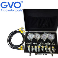 Kit de mesure de pression pour outil de diagnostic du système hydraulique GVO, ensemble de manomètres, kit de test de pression pour pièces détachées d'excavateur