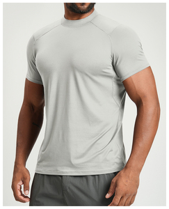 Camiseta de Manga Corta con Cuello Redondo Transpirable para Hombre, Primavera-Verano, Secado Rápido, Elástica, para Gimnasio, Entrenamiento, Senderismo al Aire Libre - Product Image 1