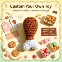 Jouet Amigurumi en crochet fait main en forme de cuisse de poulet, en coton doux, ornement en crochet en forme de nourriture, jouet en peluche alimentaire personnalisé, directement de l'usine