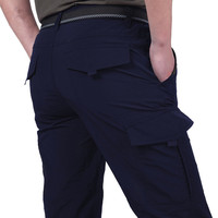 Pantalon à séchage rapide pantalon de randonnée pantalon cargo hommes pantalon tactique avec poches nouveau respirant Sports de plein air coton personnalisé non tissé
