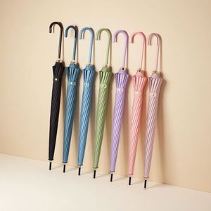 Parapluie classique droit semi-automatique pliable, coupe-vent, pour le golf et l'extérieur, taille personnalisée, imprimé sur mesure, en pongee 190T, neuf - Product Image 2