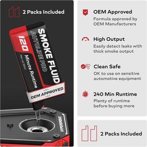 <span class=keywords><strong>AutoLine</strong></span> Pro HyperSmoke Machine à fumée automobile pour test <span class=keywords><strong>de</strong></span> fuites EVAP - Pression réglable - Fluide homologué OEM - Air intégré - 12V - Product Image 3