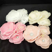 Corsage de mariage élégant en tissu fait main, grande fleur en tissu, accessoire vestimentaire, vente en gros