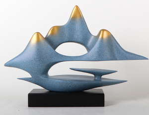 Aangepaste Transparante Inkt Wassen Rotstuin Kunstambachten Nautische Stijl Geschilderd Model Display Voor Huisdecoratie Handgemaakte Hars Geschenken - Product Image 5