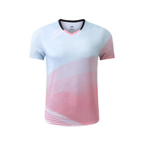 เสื้อยืดแบดมินตันแบบแห้งเร็ว ระบายเหงื่อได้ดี สำหรับฤดูร้อน ผลิตจากโพลีเอสเตอร์ คุณภาพพรีเมียม แบบยูนิเซ็กซ์ เหมาะสำหรับวิ่งออกกำลังกายกลางแจ้งและเล่นกีฬา - Product Image 1