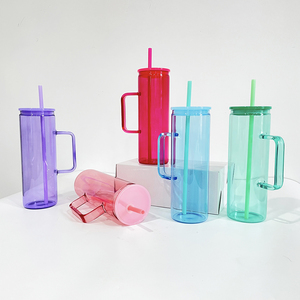 UU. Almacén al por mayor sublimación en blanco 20oz Jelly Glass <span class=keywords><strong>Camper</strong></span> Taza con tapa de PP de color para transferencia de recubrimiento térmico - Product Image 4