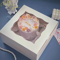 Boîte d'emballage en papier rigide doublée d'éponge à fenêtre de 5 pièces avec logo personnalisé pour Cupcake Egg Tart Muffin Macaron Baking-Tailles de 4 à 5 pouces
