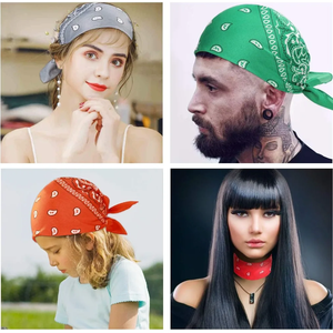 أزياء القطن بيزلي عصابات الهيب هوب رجل نساء في الهواء الطلق ملابس رأس للنساء قناع الوجه منديل - Product Image 6