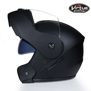 Casque de moto rabattable à double lentille Casque de moto modulaire personnalisé