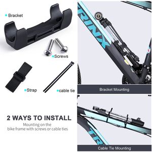 <span class=keywords><strong>Pompe</strong></span> à vélo en alliage d'aluminium <span class=keywords><strong>GIYO</strong></span> avec compatibilité valve Schrader/Presta, tuyau de 29 cm, manomètre, gonfleur d'air pour vélo 120 PSI - Product Image 3