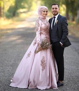 Al1625 <span class=keywords><strong>2025</strong></span> Arabic ren Wedding Dress đối với người Hồi giáo dài tay áo hoa pha lê dân sự khiêm tốn appliques ruffles Bridal Bridal - Product Image 5