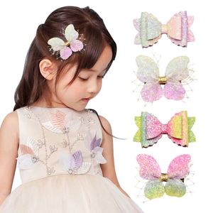Super Fairy Gradient Color Princess LX Kids' Bow Hairpin 90905 with Sequins for Bachelorette Party <b>Glitter</b> Acetate - Product Image 2