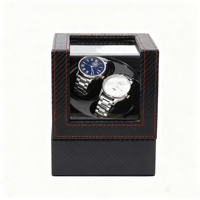 Remontoir de montre automatique à double position en cuir de qualité supérieure-Moteur silencieux, conception anti-poussière pour les montres de luxe