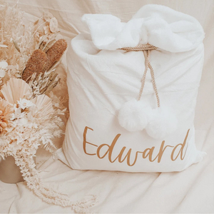 Personalised Xmas Santa Sacks Wholesales <strong>Plush</strong> Ivory Velvet Santa Sack Velvet Santa Sacks White <strong>Christmas</strong> <strong>Bags</strong> For Gift - Product Image 3