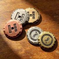 Marqueur de balle de golf personnalisé en usine, moulé sous pression, style fait main, souvenir de tournoi