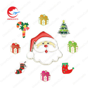 定制圣诞珐琅金属翻领别针个性化节日礼品套装创意工艺装饰制造商别针 - Product Image 1