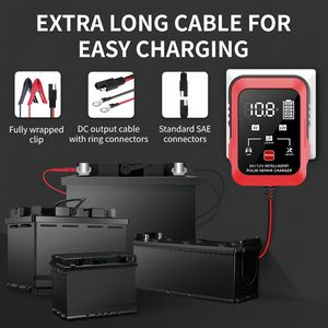 <span class=keywords><strong>Chargeur</strong></span> de <span class=keywords><strong>batterie</strong></span> <span class=keywords><strong>6V</strong></span> <span class=keywords><strong>12V</strong></span> <span class=keywords><strong>avec</strong></span> câble adaptateur ASE, charge rapide pour moto, tondeuse à gazon, <span class=keywords><strong>batterie</strong></span> de voiture <span class=keywords><strong>avec</strong></span> protection de sécurité - Product Image 3