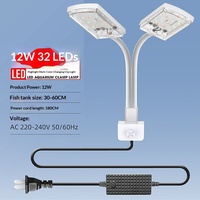 Lampe à clip pour aquarium ultra-lumineuse avec rotation à 360° °   Lampe de culture LED à tête réglable et à couleur changeante pour petit aquarium