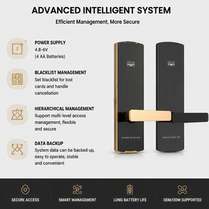 Cerradura Inteligente para Puerta de Hotel con Tarjeta RFID, Cerradura Electrónica sin Llave de Acero Inoxidable, Cerradura con Tarjeta de Proximidad, Funciona con Batería, para Puerta Moderna de Madera - Product Image 5