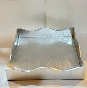 Bandeja de laca verde esmeralda con textura de piedra artística para decoración de hogares de lujo y soluciones de servicio decorativas únicas - Product Image 3