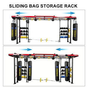 Station de fitness fonctionnelle tout-en-un MMA ONEMAX, équipement d'entraînement de boxe et de MMA avec sacs de frappe, kettlebells et rangement pour poids - Product Image 6