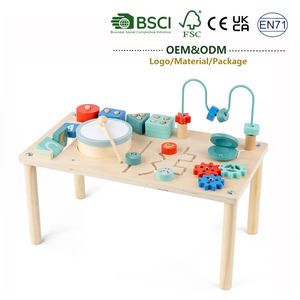 Jouets Montessori pour l'éducation précoce, table d'activités multifonctionnelle, planche d'activités en bois, labyrinthe de perles, coordination œil-main, 2-4 5-7 ans - Product Image 1