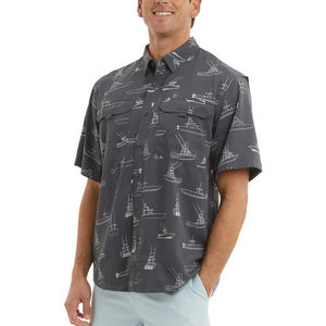 Camisa de pesca con botones de microfibra de poliéster personalizada, sublimada, con absorción de humedad, de bambú, estilo vaquero, lo último en moda, al por mayor - Product Image 1