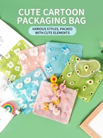 Sacs refermables à fermeture éclair personnalisés, sacs d'emballage alimentaire mignons de petite taille en PET+CPP pour biscuits, collations et accessoires