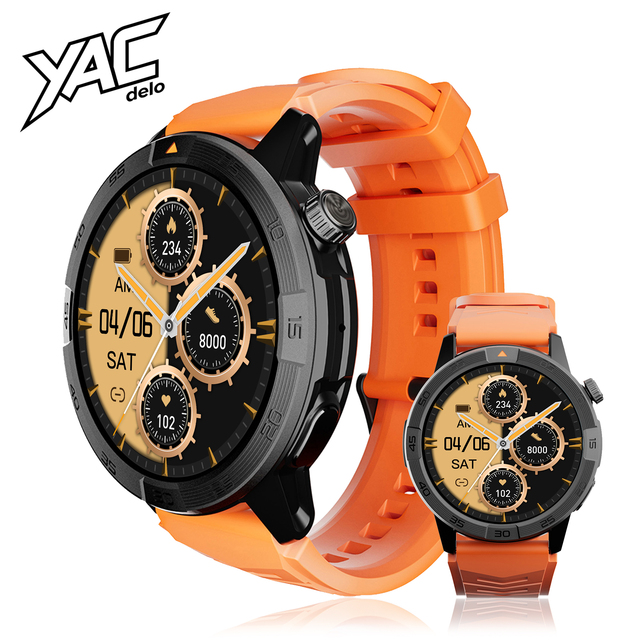 YAC W1 Pro GPS Offline Map Compass 5ATM IP68 Waterproof 100+ Sports Modes AMOLED Display 11-30 Days Battery Life Unisex