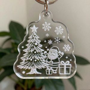 Llavero de Acrílico Transparente Personalizado, con Temática Festiva, Forma Redonda Irregular, Recuerdo de Estilo Realista - Product Image 1