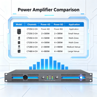 Amplificateur de puissance audio de classe D haute puissance à montage en rack pour système de sonorisation de spectacle en direct et karaoké