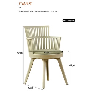 <span class=keywords><strong>Chaise</strong></span> de salle à manger à dossier épais de style nordique moderne en plastique HA-609 - Product Image 5