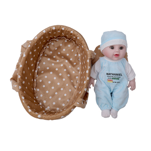 Poupée Reborn Nathaniel Small 30CM en PVC, jouet en plastique doux et réaliste avec panier et accessoires pour filles - Product Image 5