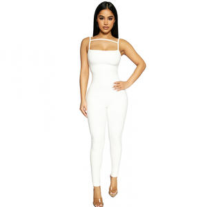 YC1435 mujer <span class=keywords><strong>2022</strong></span> nueva moda de <span class=keywords><strong>verano</strong></span> Casual Delgado personalizado Cami mono cuello Halter tirantes sólidos Método de tejido hueco - Product Image 5