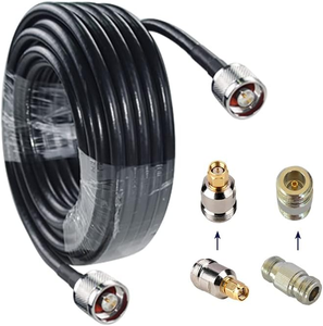 Câble coaxial N-N 3D-FB 50ft pour antennes 50Ω N extrémités <span class=keywords><strong>m</strong></span>âles avec adaptateurs câble <span class=keywords><strong>d</strong></span>'extension de remplacement haute vitesse - Product Image 1