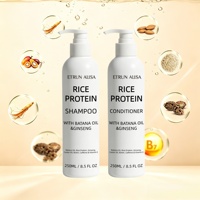 ETRUN ALISA Private Label Sampo Protein Beras 250ml Minyak Batana Ginseng Biotin Penambah Volume dan Ketebalan Rambut Grosir