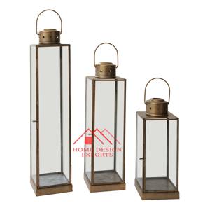 Juego de decoración de velas 2025 de 3 velas de latón, farolillos, centros de mesa, decoración para el hogar, hoteles y restaurantes, diseño elegante, dorado y plateado - Product Image 1