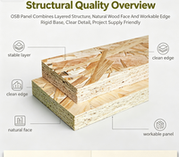 Panneau OSB3 (Oriented Strand Board) 4x8 pieds pour projets de modification de murs et de sols de maisons préfabriquées en conteneurs