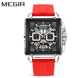 Elegante reloj deportivo cuadrado, luminoso, resistente al agua, de cuarzo, multifunción, cronógrafo, para hombre. - Product Image 1