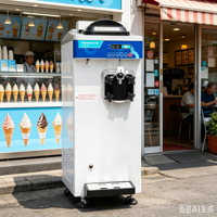 Machine à glace molle verticale compacte de 33 cm U161 |   Machine à crème glacée commerciale haute performance 4500 BTU certifiée CE