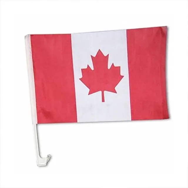 ธงพิมพ์ลายดิจิทัล30ซม. X 45ซม. 12X18นิ้วหน้าต่างรถแคนาดาแบบกำหนดเอง