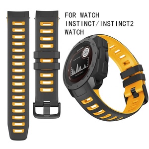 Nouveauté - Bracelet en silicone bicolore avec boucle pour montre <span class=keywords><strong>Garmin</strong></span> Instinct/ Instinct2/ InstinctE-45 - Product Image 1