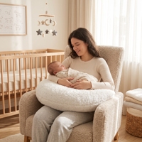 Oreiller de grossesse en forme de C, doux pour la peau, lavable, oreiller de maternité confortable en forme de lune pour l'allaitement et le sommeil pendant la grossesse