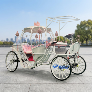 Fabrication chinoise, mini carrosse royal à chevaux blanc électrique, style Cendrillon classique, pour mariage, princesse, à vendre - Product Image 1