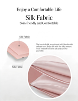 Taie d'oreiller de luxe 100% soie respirante - Design léger, 80 fils, motif gaufré/imprimé 3D