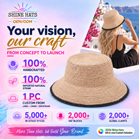 Chapeaux de paille pour femmes 2027 avec logo personnalisé, bord contrastant, style bob, sombrero, chapeau de soleil d'été pour la plage, vente en gros pour femmes