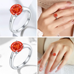 Joyería fina, joyería de plata 925, anillo de dedo, joyería chapada <span class=keywords><strong>en</strong></span> <span class=keywords><strong>rodio</strong></span> para mujer, bisutería sin deslustre para boda, fiesta de compromiso - Product Image 4